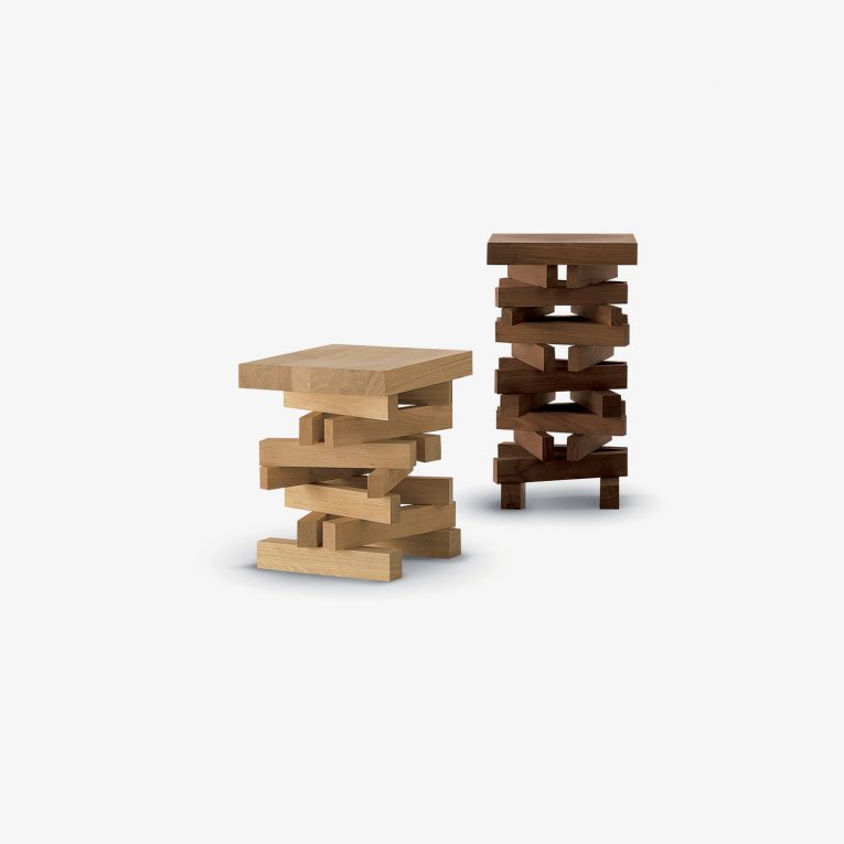 Falò Small & Big stool in solid wood