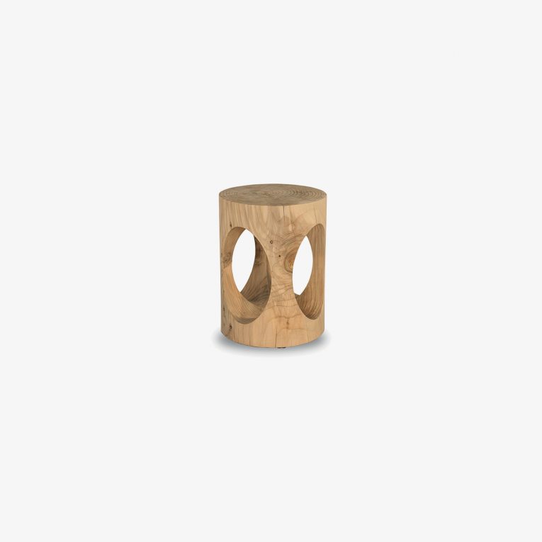 Ziba stool in solid wood of scented cedar